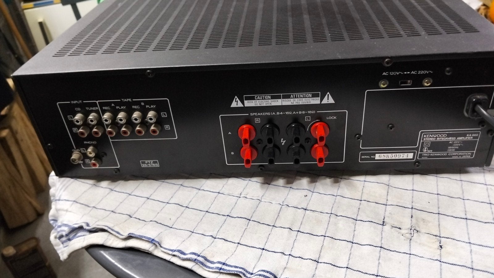 Kenwood ampli stéréo noir parfait état, TV, Hi-fi & Vidéo, Enlèvement, Utilisé, Stéréo, Autres marques