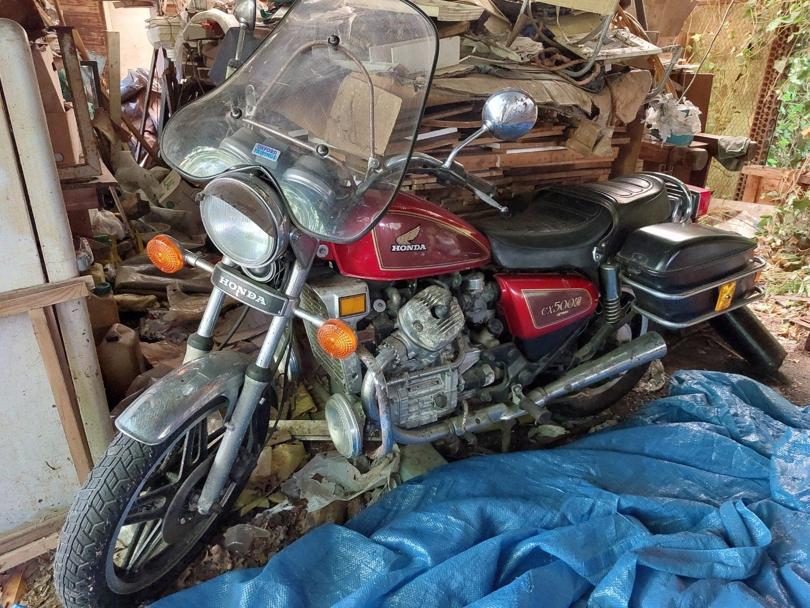 motor Honda CX500C bieden, Ophalen