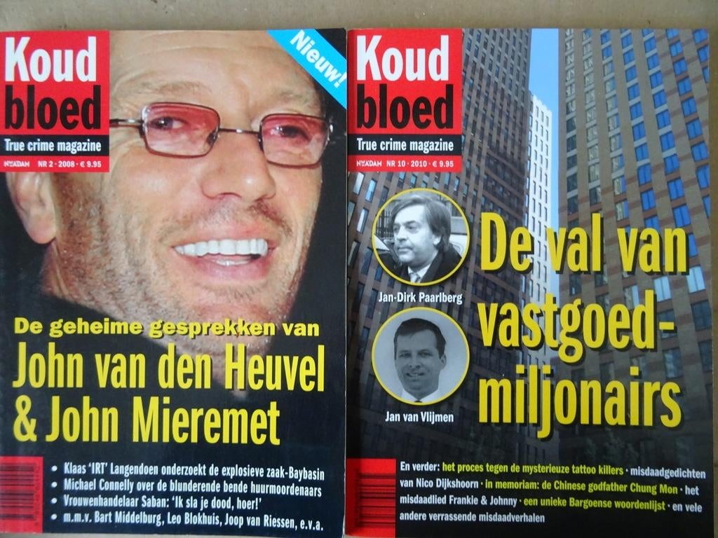 Koud bloed True Crime magazine nr 2 en Koud bloed nr 10 set, Diverse auteurs, Ophalen of Verzenden, Zo goed als nieuw, Overige onderwerpen