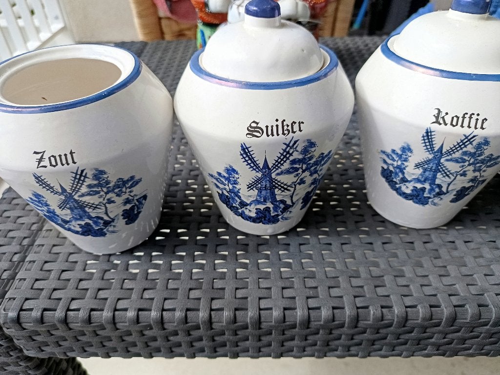 3 pots de Delft vintage, Enlèvement