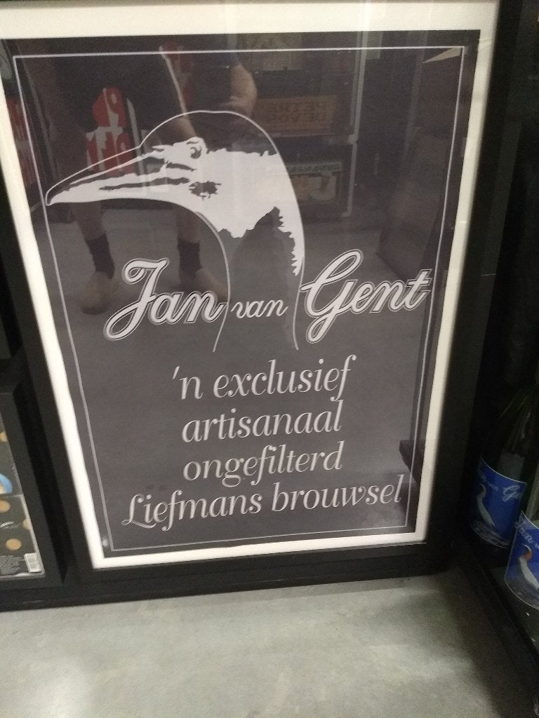 Liefmans - Jan van Gent - Affiche, Enlèvement ou Envoi, Comme neuf, Panneau, Plaque ou Plaquette publicitaire, Autres marques