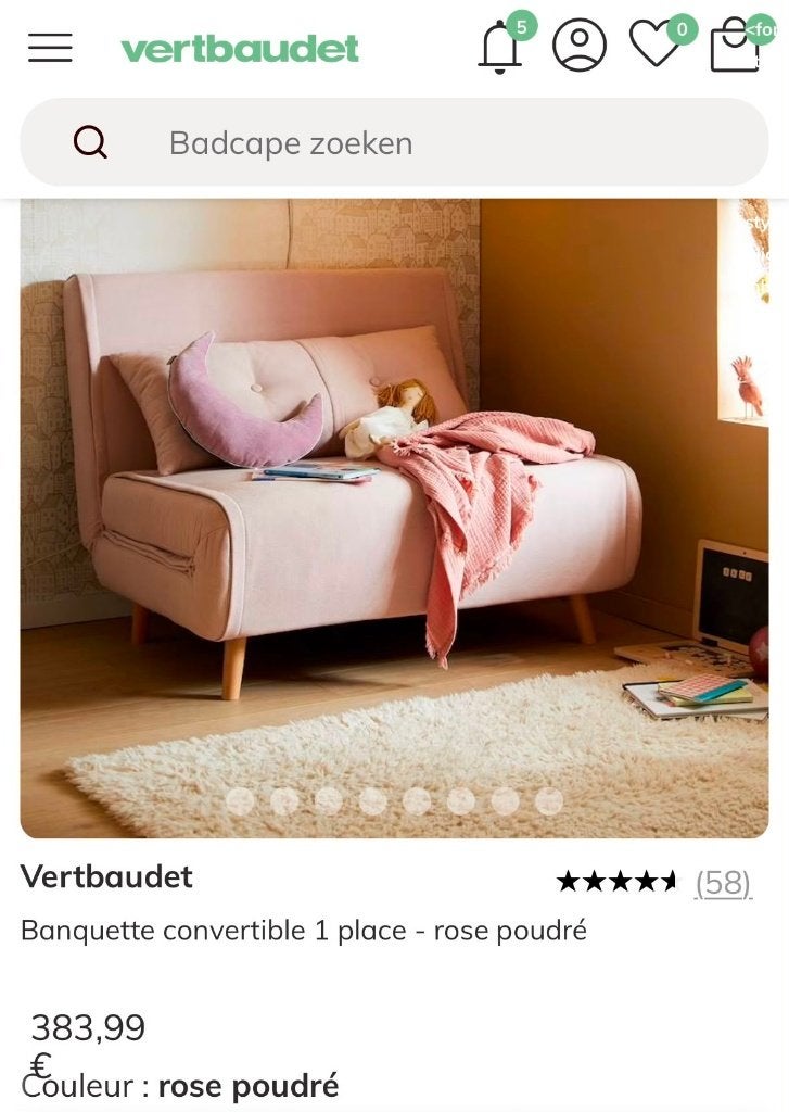 Banquette convertible, Maison & Meubles, Enlèvement, Comme neuf, Banc droit