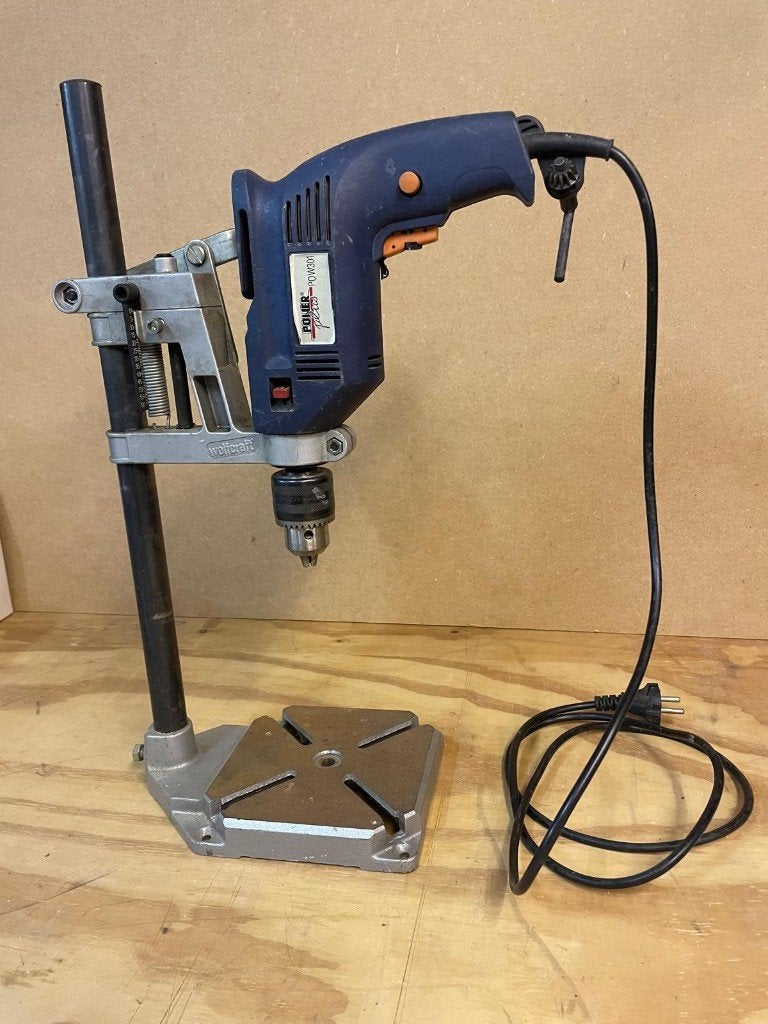 Klopboormachine Polier Plus POW301+ staander, Doe-het-zelf en Bouw, Ophalen of Verzenden, Gebruikt, Boormachine, Variabele snelheid