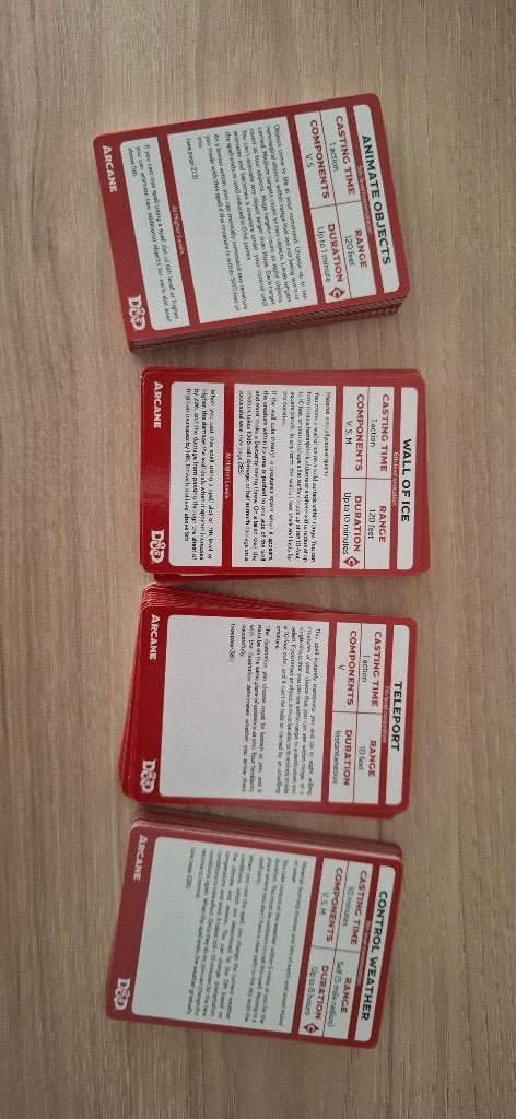Dungeons and dragons Arcane spellbook cards., Hobby & Loisirs créatifs, 1 ou 2 joueurs, Envoi, Comme neuf, Wizards of the Coast