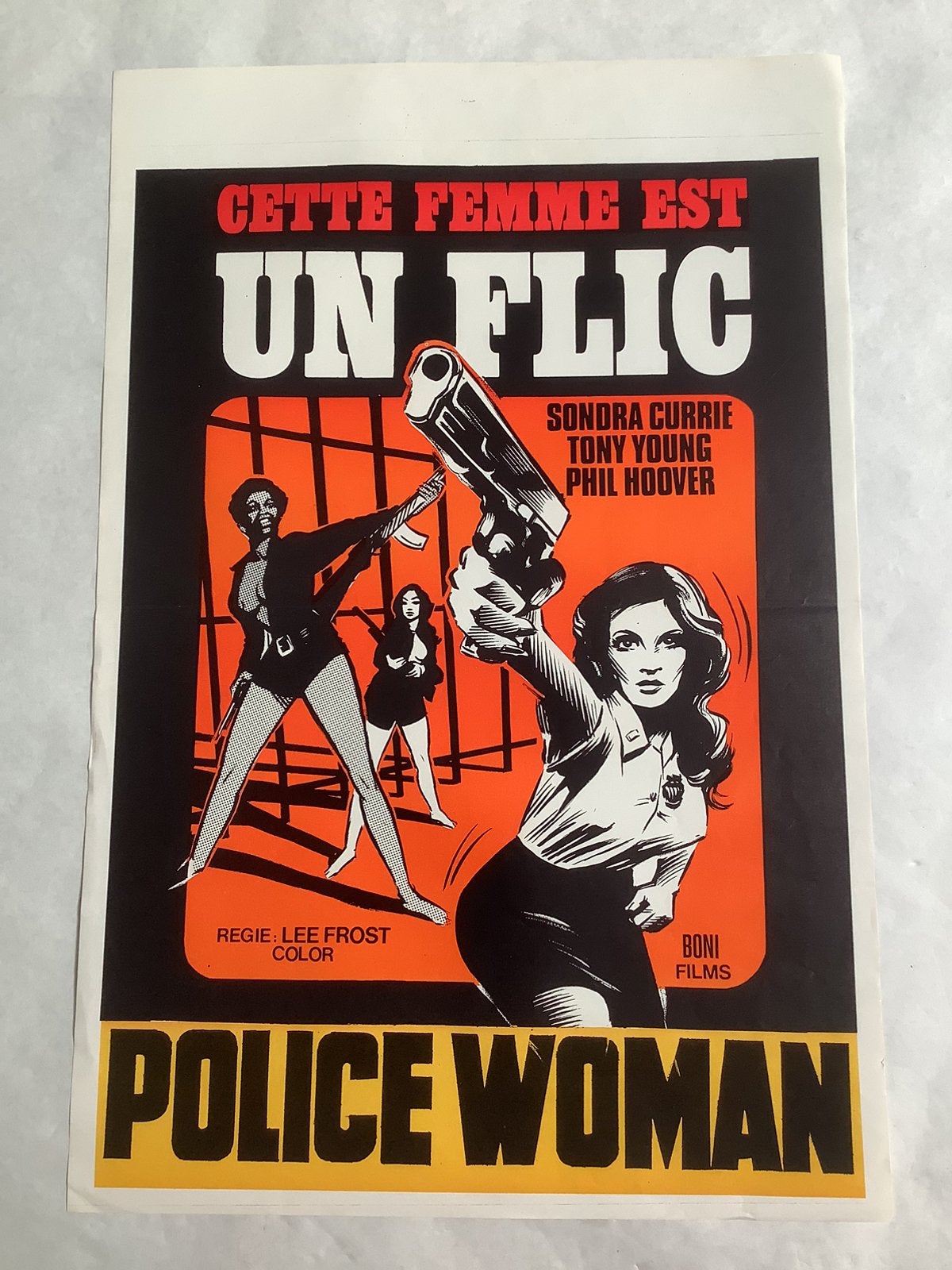 POLICE WOMAN   FILMPOSTER  36-54 cm, Verzamelen, Ophalen of Verzenden, Zo goed als nieuw