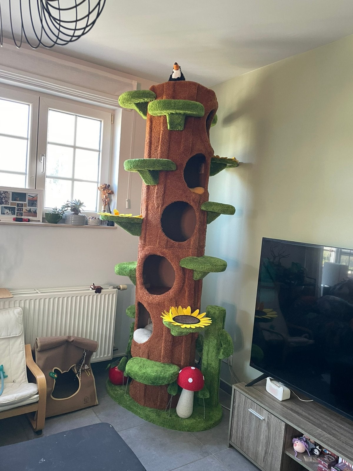 XXL Luxe Kattenboom 230 cm – Forest Tree – Grote Krabpaal, Animaux & Accessoires, Enlèvement ou Envoi, Comme neuf, Griffoir