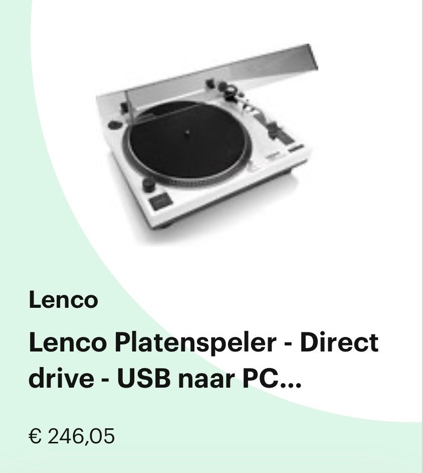 Platenspeler lenco, Ophalen, Nieuw