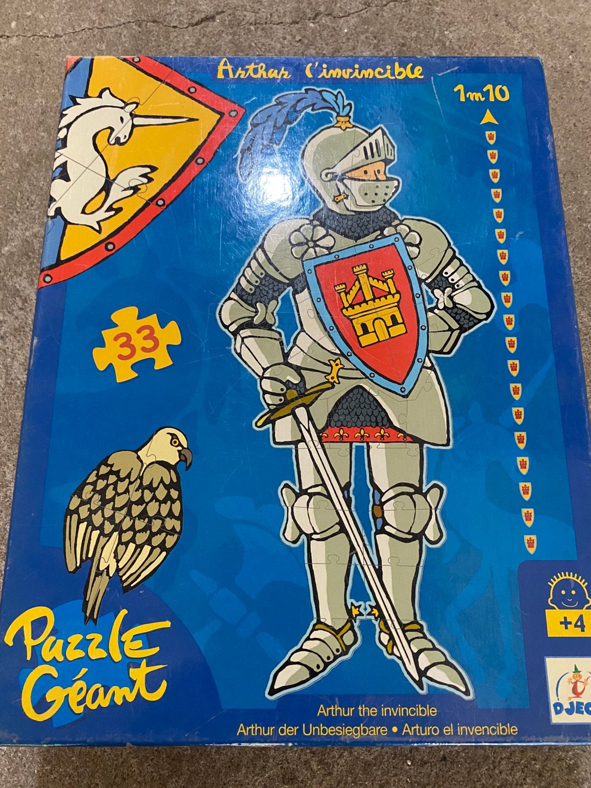 Puzzel 1 meter ridder, Kinderen en Baby's, Speelgoed | Kinderpuzzels, Ophalen, 10 tot 50 stukjes, Gebruikt, 4 tot 6 jaar