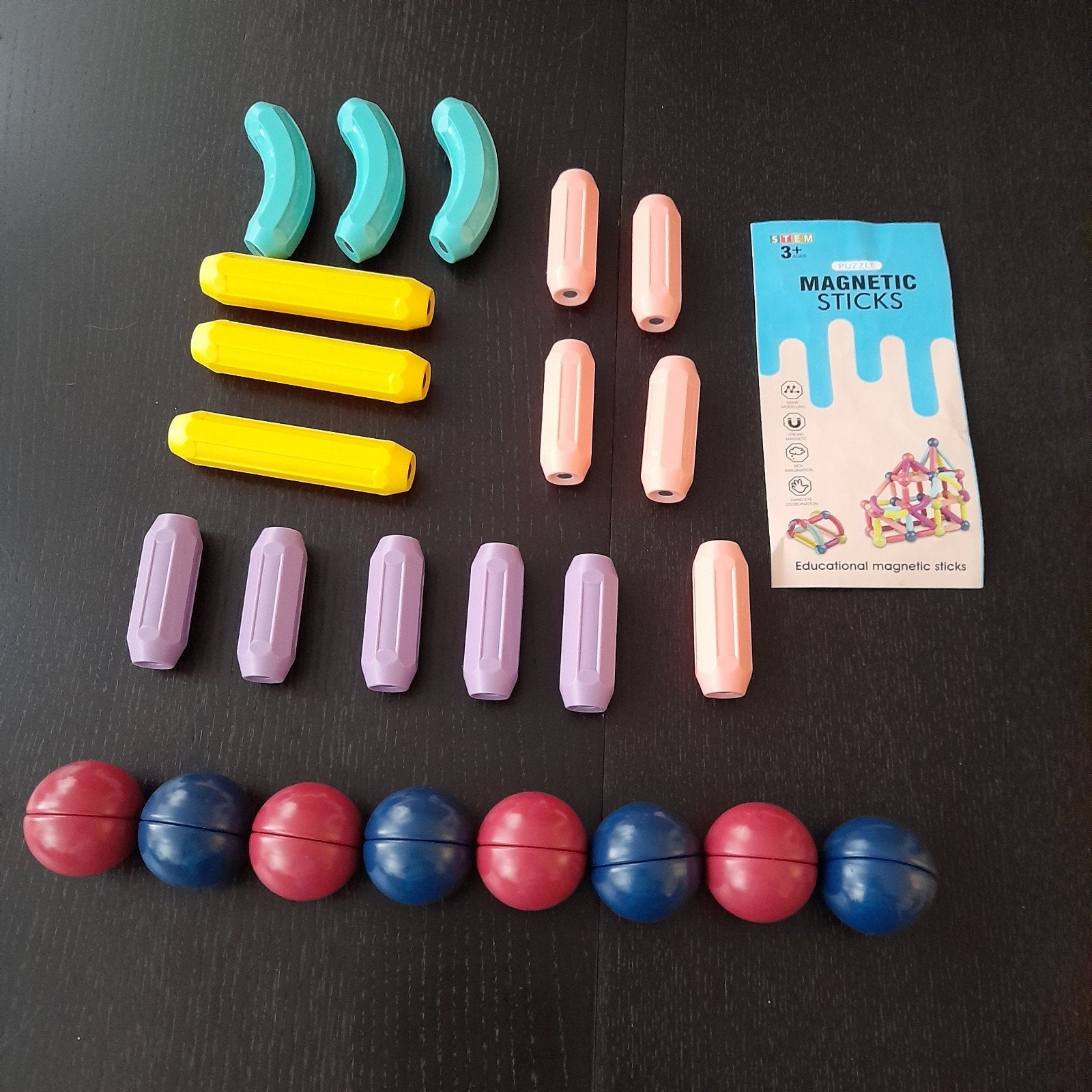 Magnetisch bouw speelgoed Magnetic sticks. 24stuks, Kinderen en Baby's, Ophalen of Verzenden