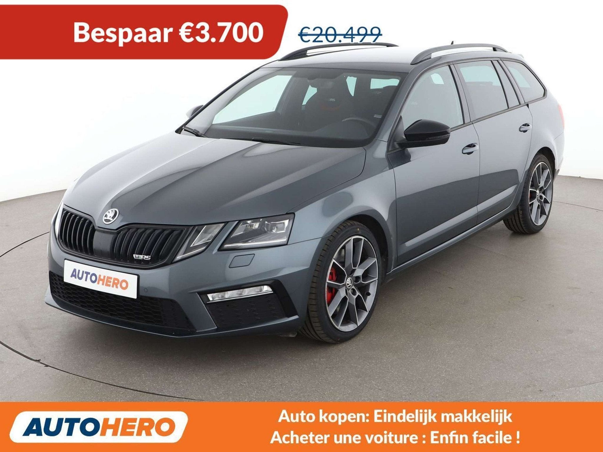 Skoda Octavia 2.0 TSI RS 245 (année de construction 2019), Autos, Skoda, Argent ou Gris, 1487 kg, Euro 6, Noir