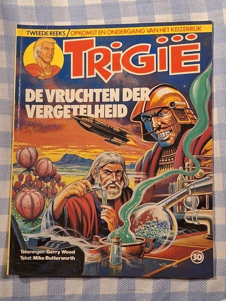 Trigië: de vruchten der vergetelheid (eerste druk), Boeken, Stripverhalen, Eén stripboek, Ophalen of Verzenden, Zo goed als nieuw