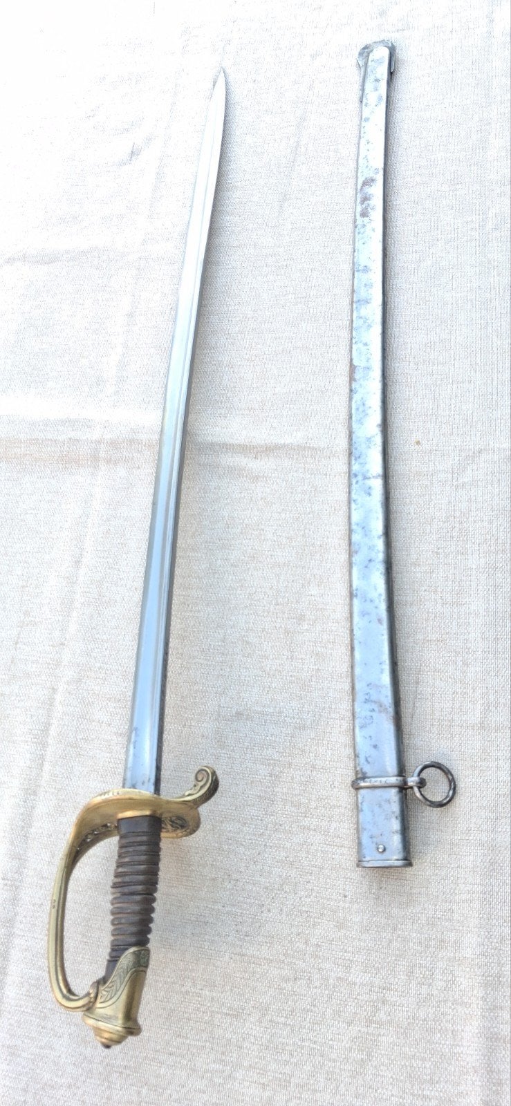 sabel adjudant infanterie m1845, 1916 nummergelijk, Verzamelen, Ophalen of Verzenden, Landmacht, Zwaard of Sabel