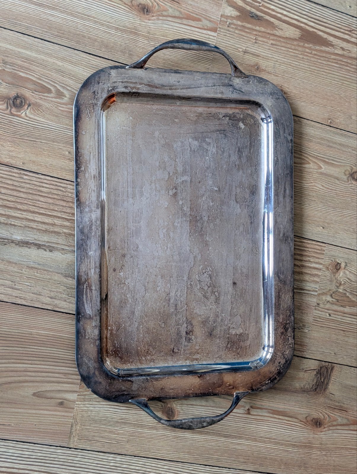 Vintage verzilverd dienblad / serveerschaal – Il Maestri Bra, Antiek en Kunst, Ophalen, Zilver