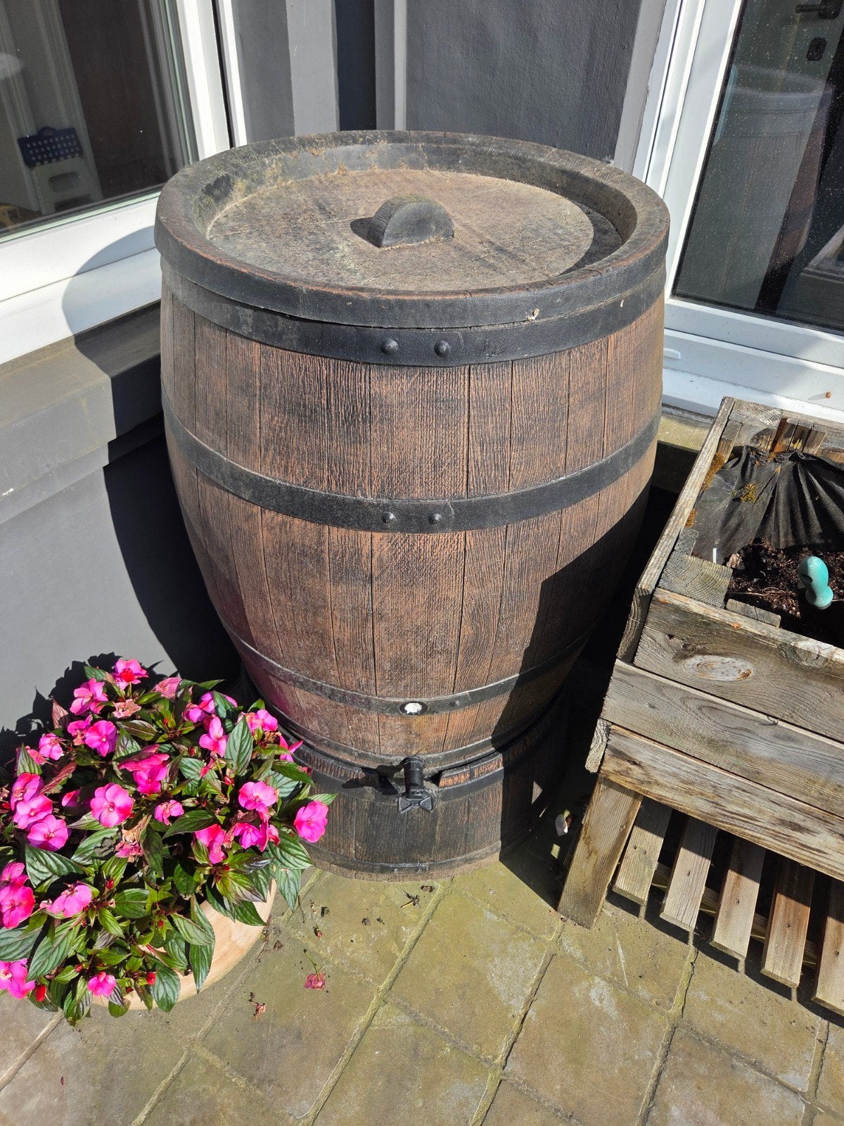 Regenton, Tuin en Terras, Ophalen, Met kraantje, 150 liter of meer, Zo goed als nieuw