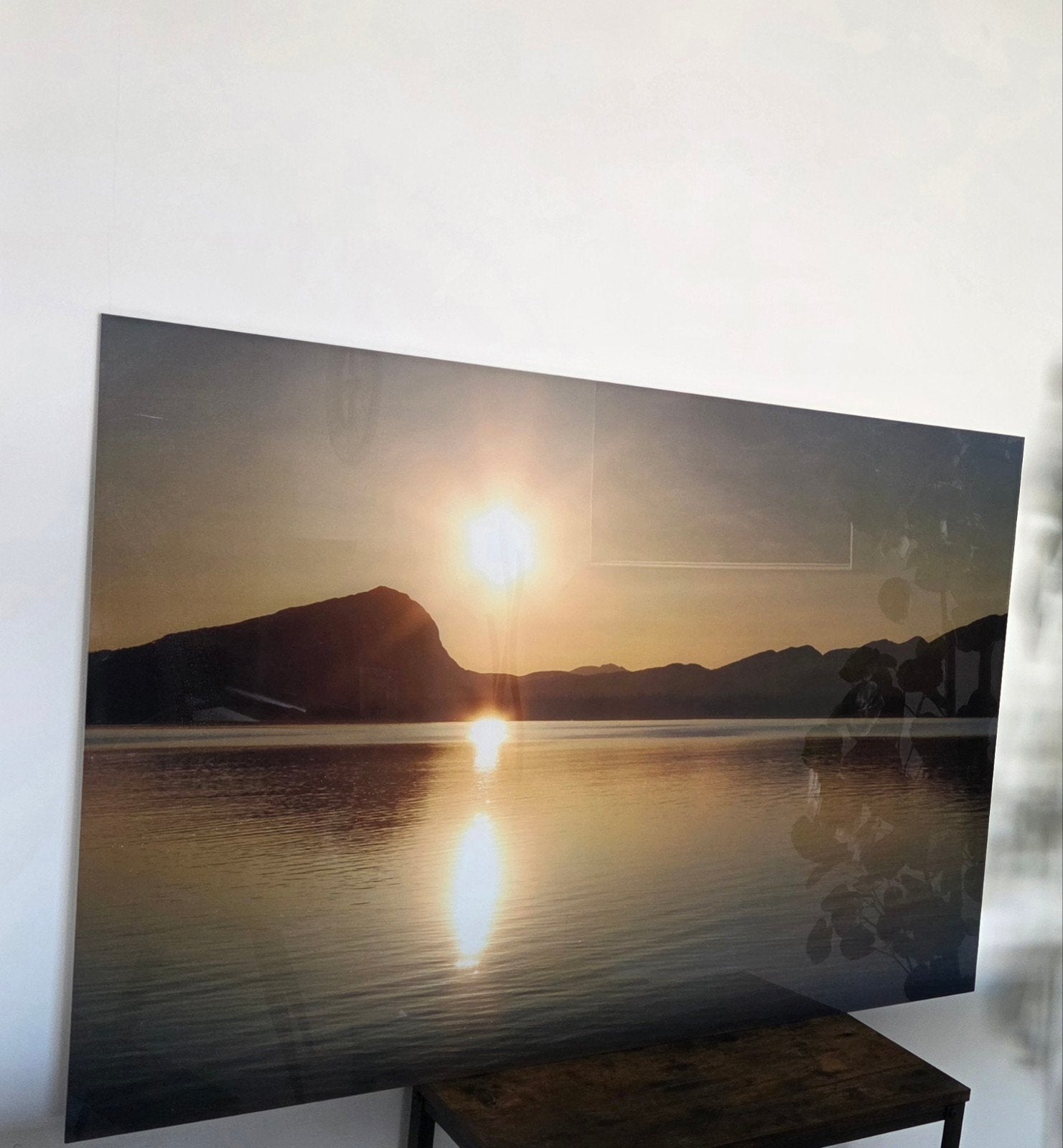 Foto middernachtzon op plexiglas., Ophalen, Oorspronkelijke maker, Zo goed als nieuw, 100 tot 125 cm