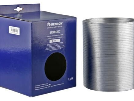 Renson Semidec flexibel 150mm 1,5m aluminium, Envoi, Neuf