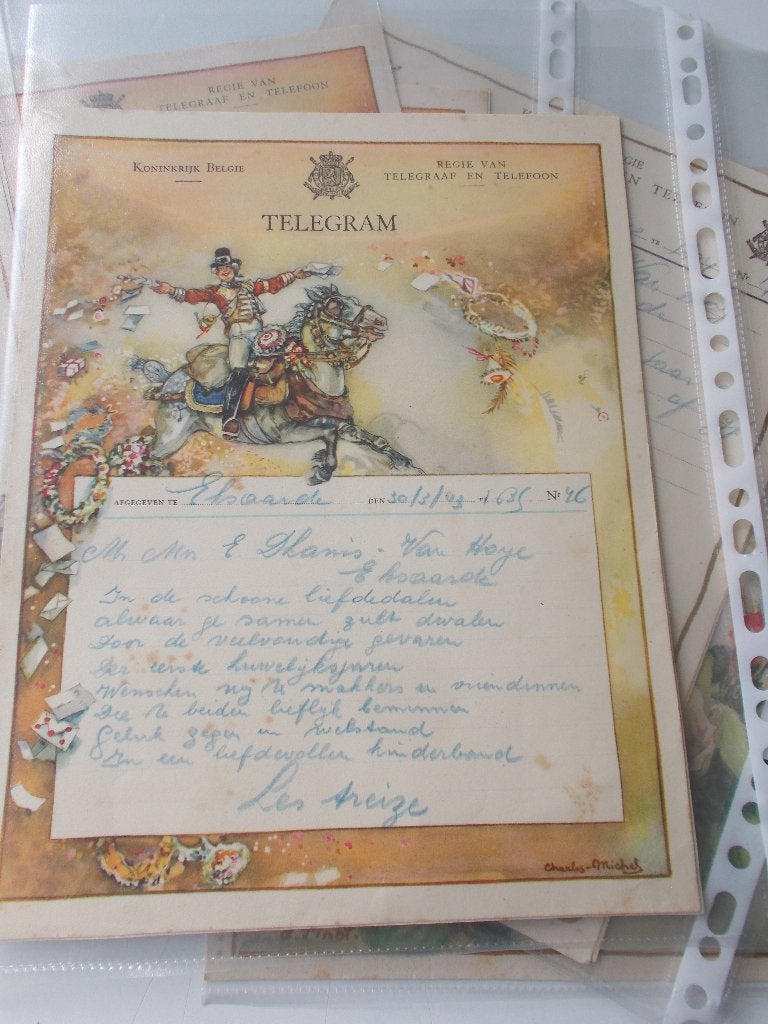 Oude Telegrammen jaren 40, Verzamelen, Ophalen of Verzenden
