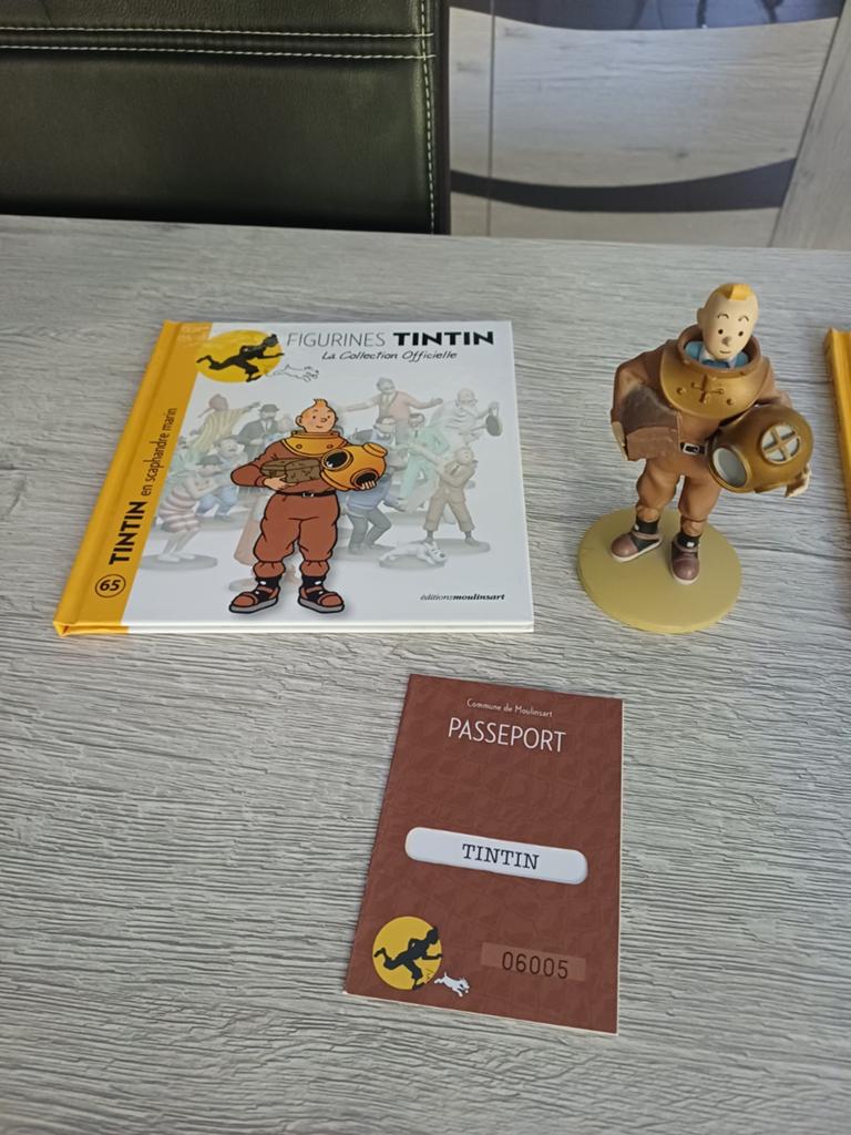 Kuifje, figuur nummer 65, officiële Moulinsart-collectie, Ophalen of Verzenden, Kuifje, Zo goed als nieuw, Beeldje of Figuurtje