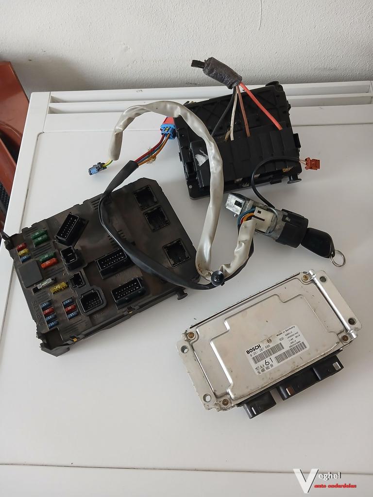Peugeot Partner Bestel 1.6/16v ECU set met contactslot en 1, -, Utilisé, -, -