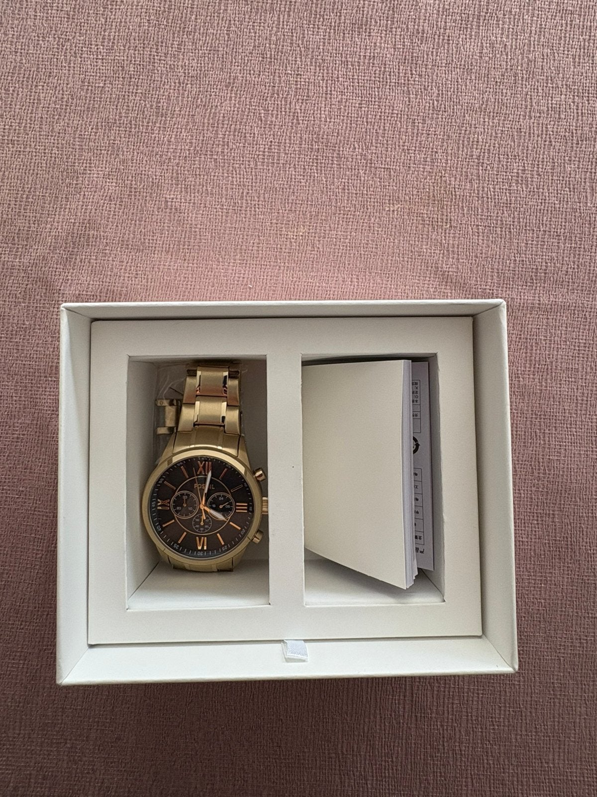 Gouden Fossil Horloge, Ophalen, Nieuw