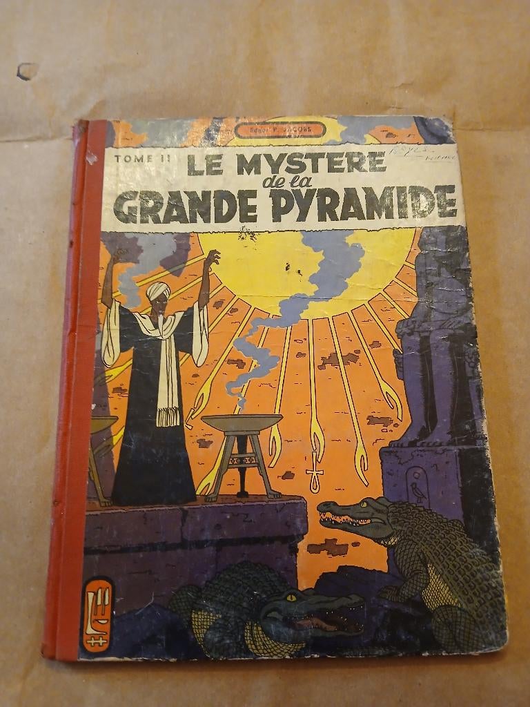 1ère édition Le mystère de la grande pyramide tome 2, Livres, BD, Enlèvement ou Envoi, Edgar P. Jacobs, Une BD, Utilisé