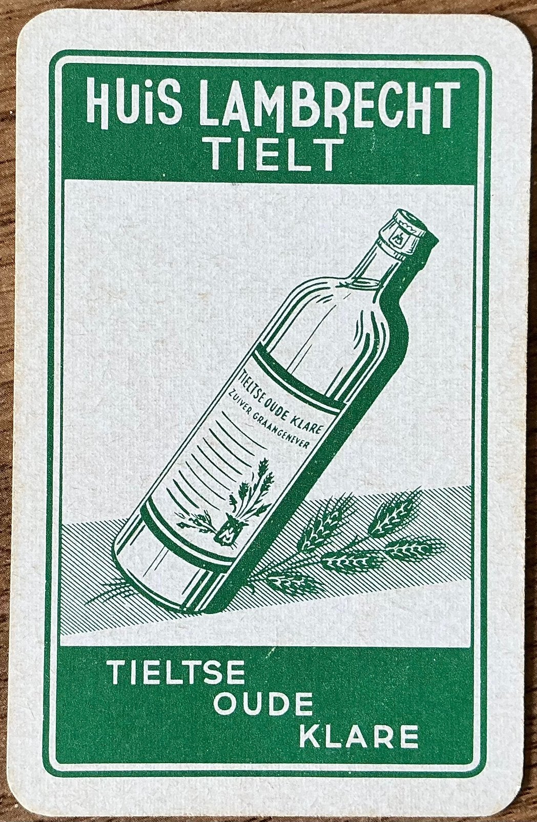 Oude speelkaart HUIS LAMBRECHT/TIELT, Ophalen of Verzenden, Zo goed als nieuw, Speelkaart(en)