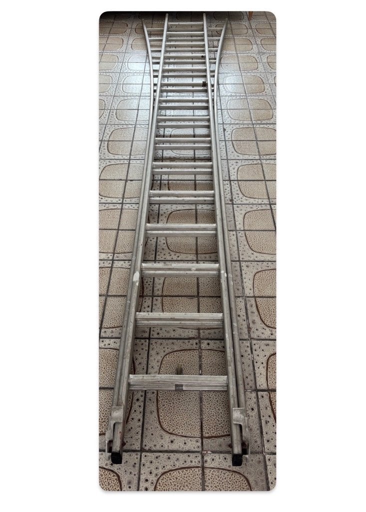 Échelle Coulissante en Aluminium Robuste  2x4m (Max 8m), Pliable ou rétractable/escamotable, Échelle, Enlèvement, Utilisé