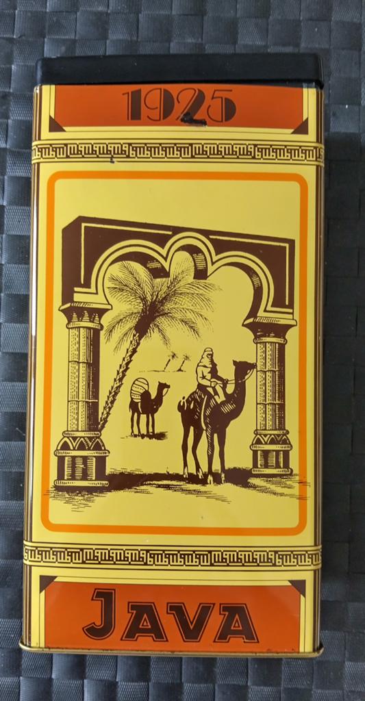 JAVA Koffie est 1925., Verzamelen, Ophalen of Verzenden, Gebruikt, Reclamebord