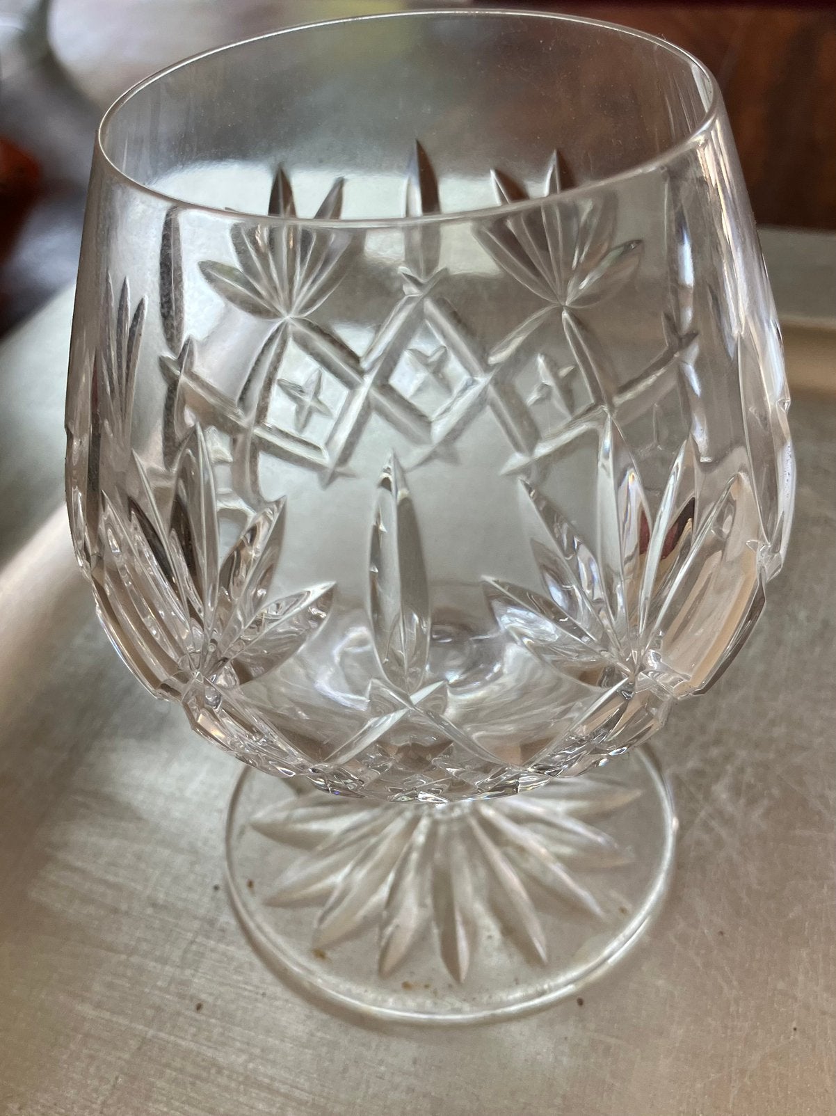 Prachtig gebeiteld cognacglas, Antiek en Kunst, Ophalen of Verzenden