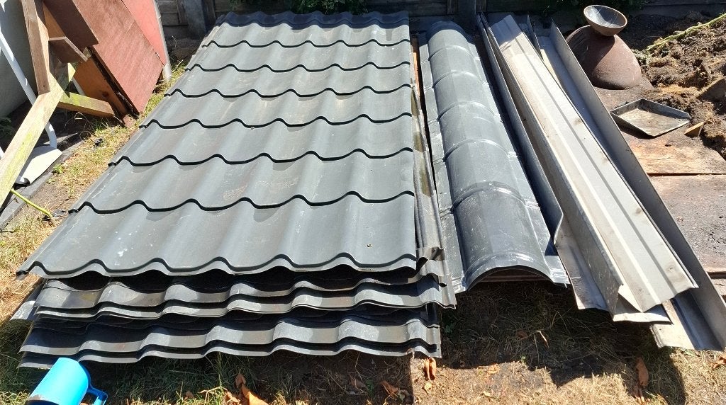 Aluminium dakpanplaten en toebehoren, Doe-het-zelf en Bouw, Dakpannen en Dakbedekking, Gebruikt, Overige kleuren, 15 m² of meer