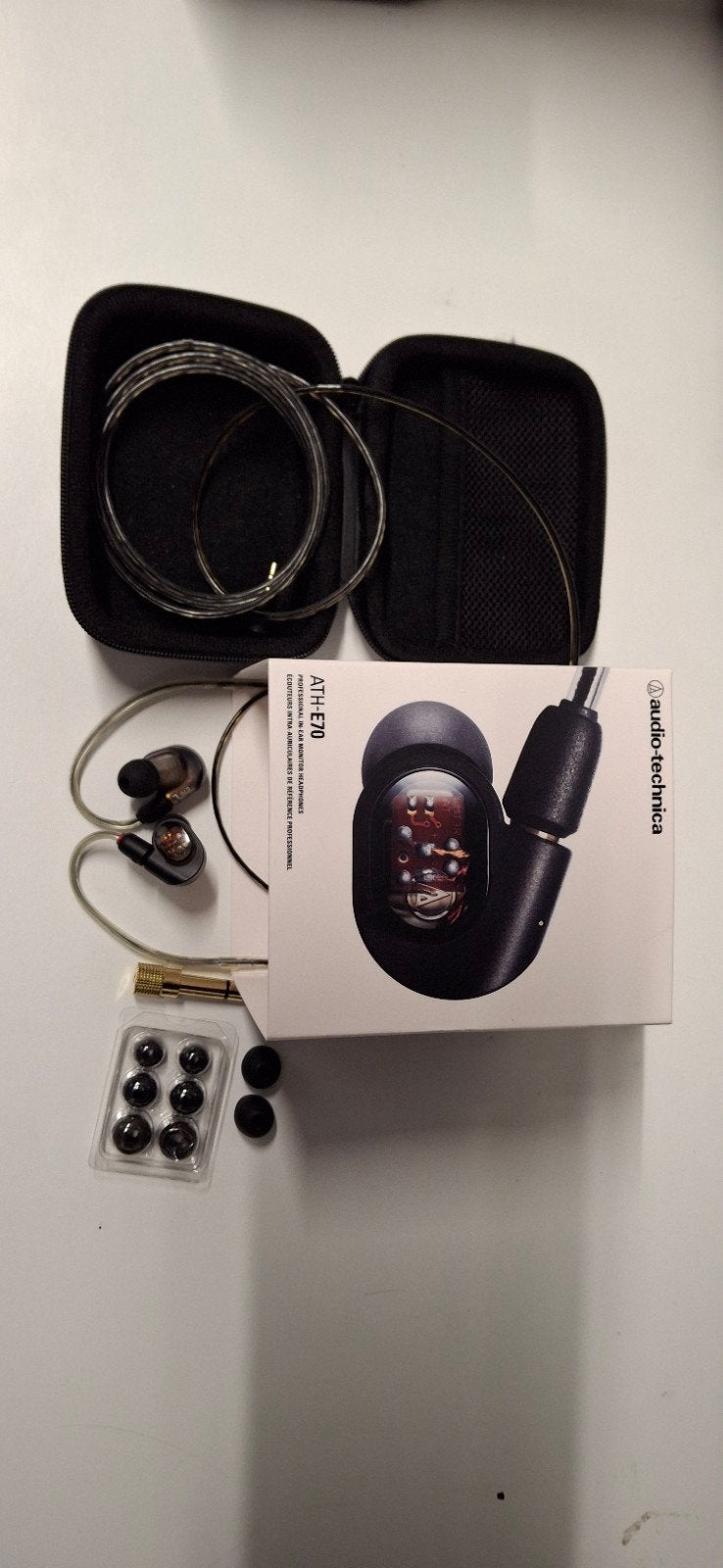 Audio-Technica ATH-E70 in ears, TV, Hi-fi & Vidéo, Enlèvement ou Envoi, Utilisé, Intra-auriculaire