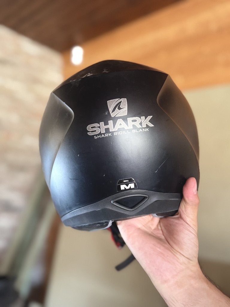 Shark Ridill - zwarte motorhelm. - medium, Motoren, Kleding | Motorhelmen, Heren, Integraalhelm, M, Shark, Tweedehands, Ophalen