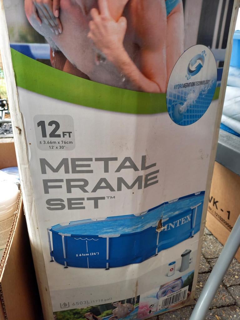 Intex zwembad 366x76 + toebehoren, Tuin en Terras, Ophalen, Afdekzeil