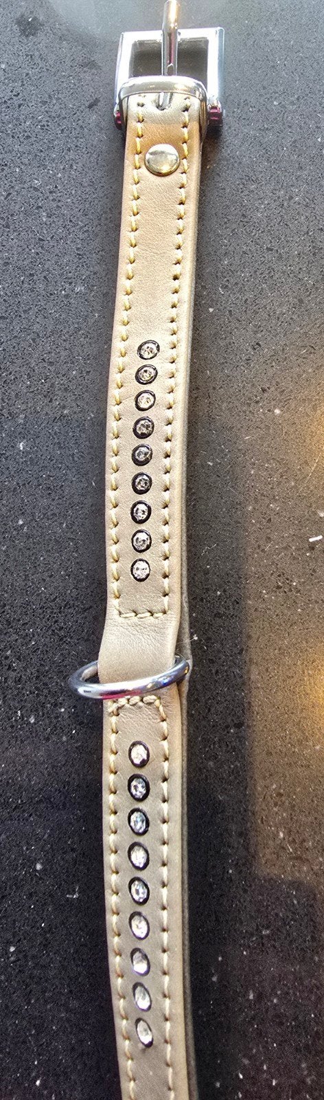 Luxe lederen hondenhalsband - Jack & Vanilla (met steentjes), Dieren en Toebehoren, Ophalen of Verzenden, Nieuw