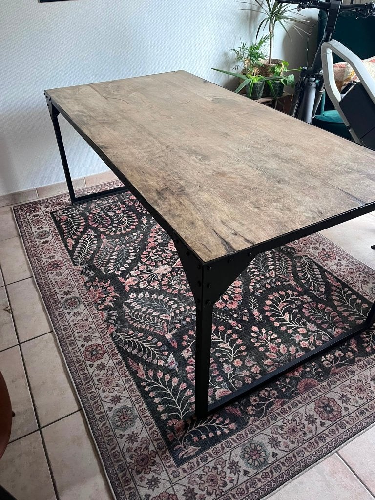Industriële tafel, Ophalen, Gebruikt, Vijf personen of meer, Rechthoekig