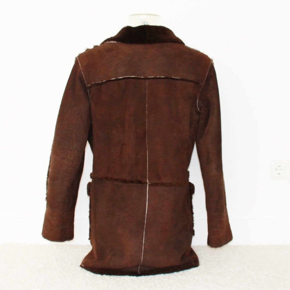 Veste Lammy (100 % fourrure de mouton) (taille 48) €175, -, Vintage, Comme neuf, Brun, Taille 48/50 (M)