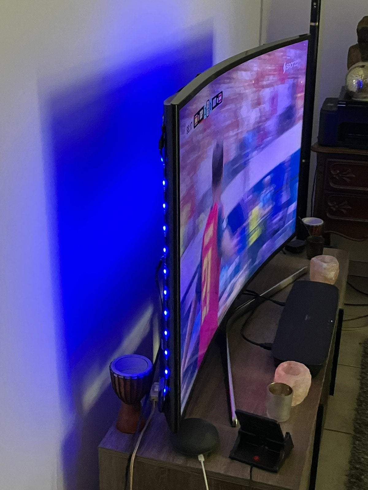 Samsung 49 uhd,smart tv+ soundbar panasonic, Enlèvement, Comme neuf, 4k (UHD), Panasonic