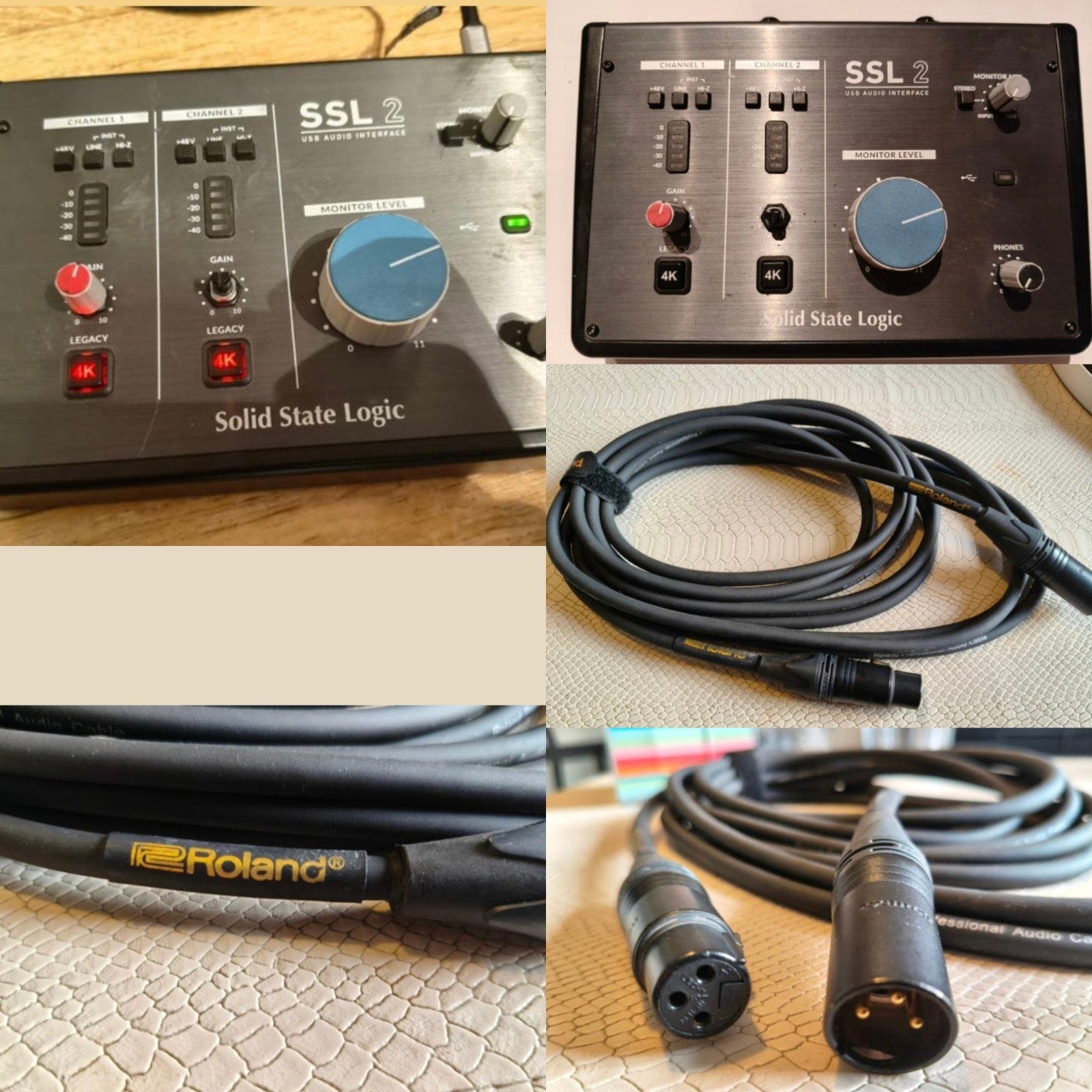 Solid State Logic SSL 2 USB Audio Interface + Roland XLR Kab, Muziek en Instrumenten, Ophalen