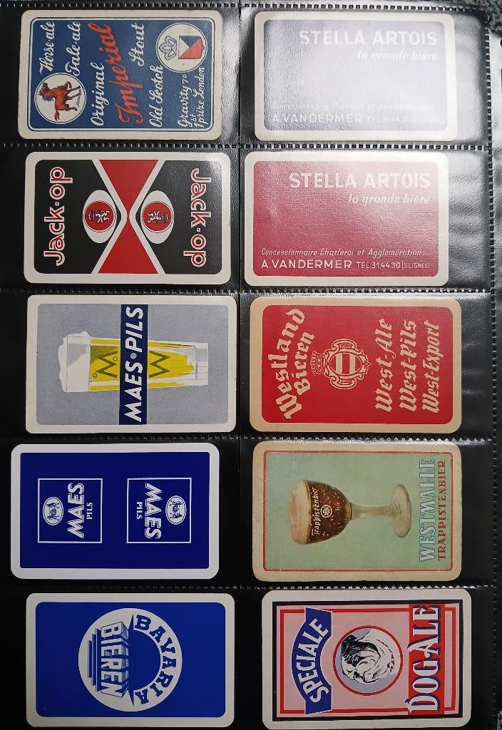 Cartes à jouer, bière blonde, Envoi, Stella Artois