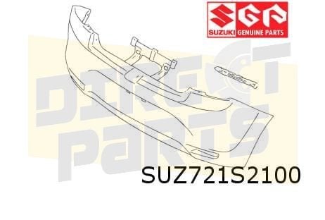 Suzuki Baleno (5/16-) achterbumper (te spuiten) (Bij PDC) Or, Neuf, Arrière, -, -
