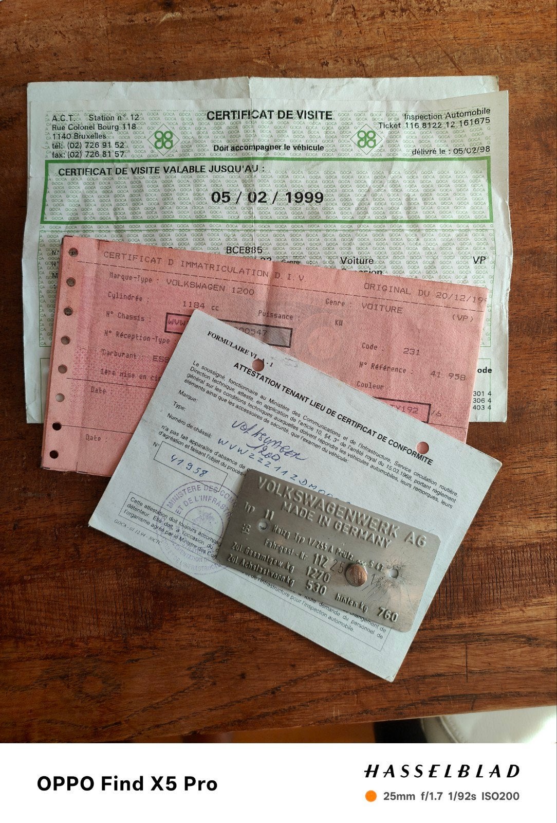 vw Cox Coccinelle kever papiers, Autos : Pièces & Accessoires, Enlèvement ou Envoi