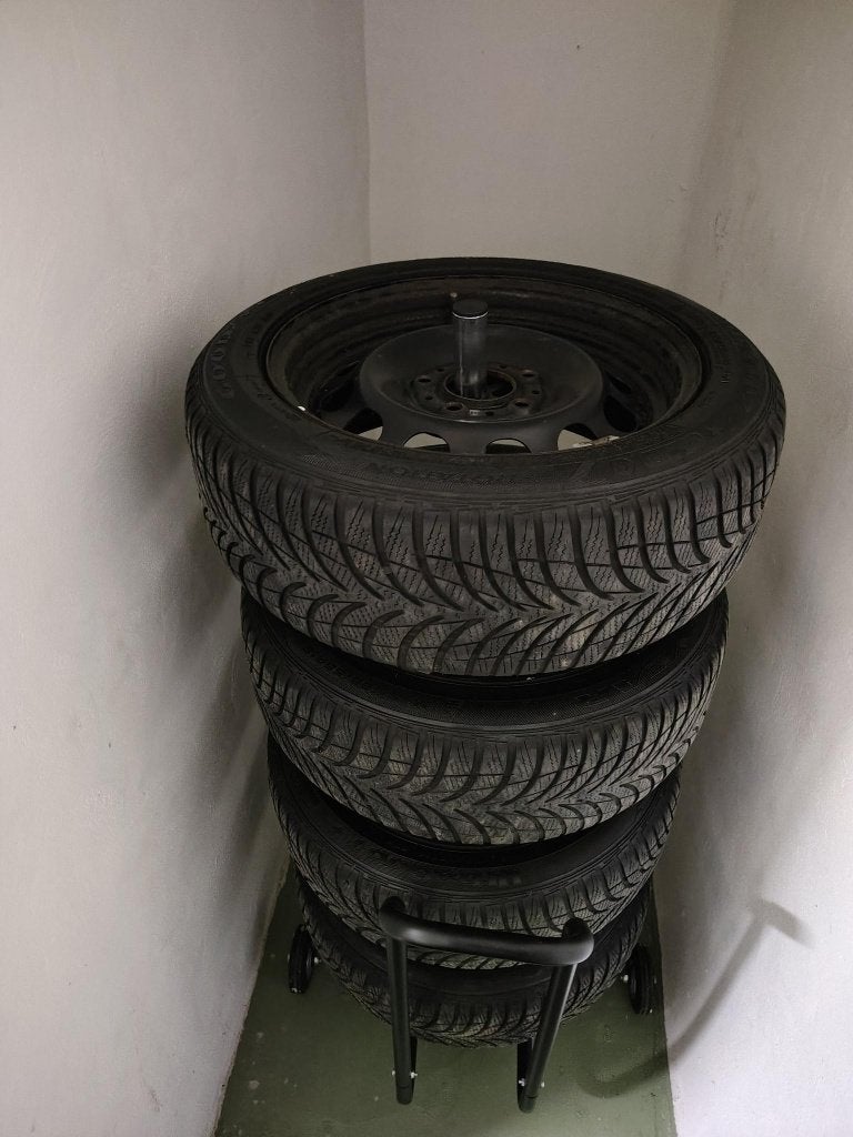 Stalen velgen met winterbanden BMW, Auto-onderdelen, Ophalen, Gebruikt, Velg(en), 16 inch