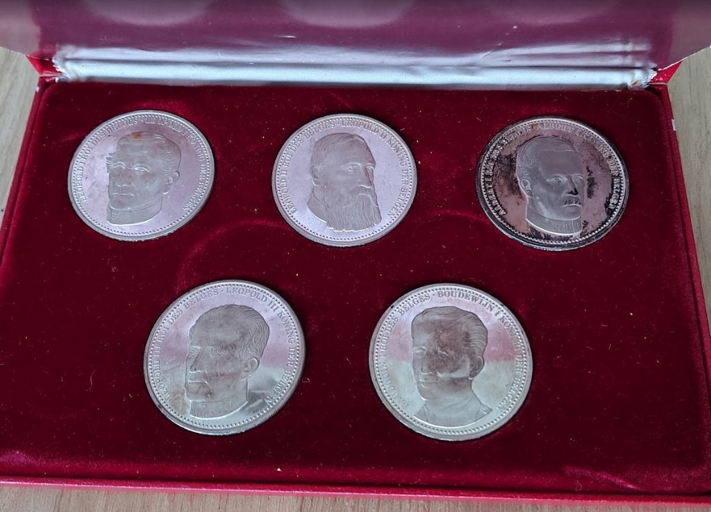 De Proof Serie Van De Belgische Koningen, Zilver 925 1976, Zilver, Zilver, Verzenden, Setje