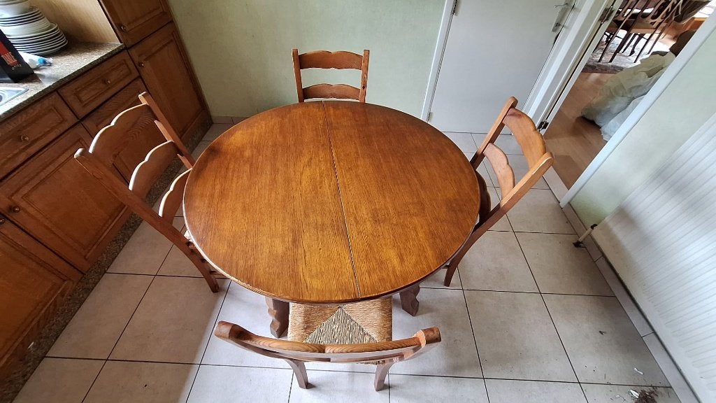 Keukentafel + stoelen, Ophalen, Gebruikt