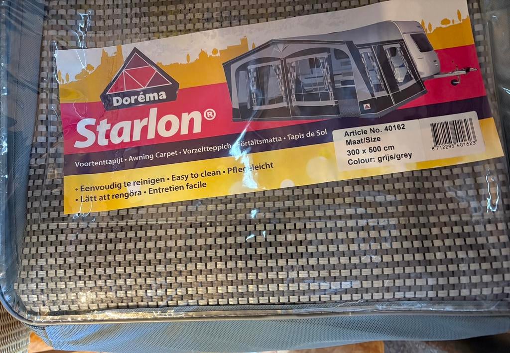 Voortent tapijt grijs 300 x 500, Caravans en Kamperen, Tenten, Ophalen, Zo goed als nieuw