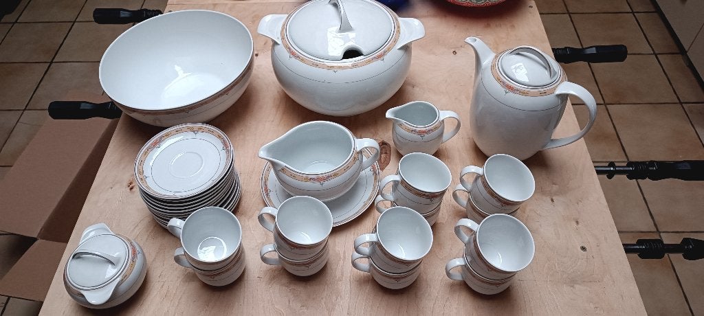 Service porcelaine vintage Eschenbach Bavaria 12 personnes, Enlèvement ou Envoi