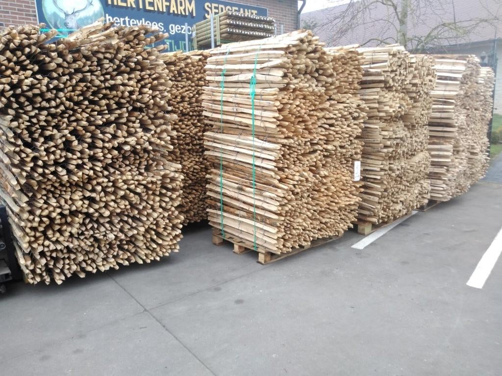 Kastanje omheining en palen , schapenhek, Ophalen, Nieuw, Hout, Tuinhek