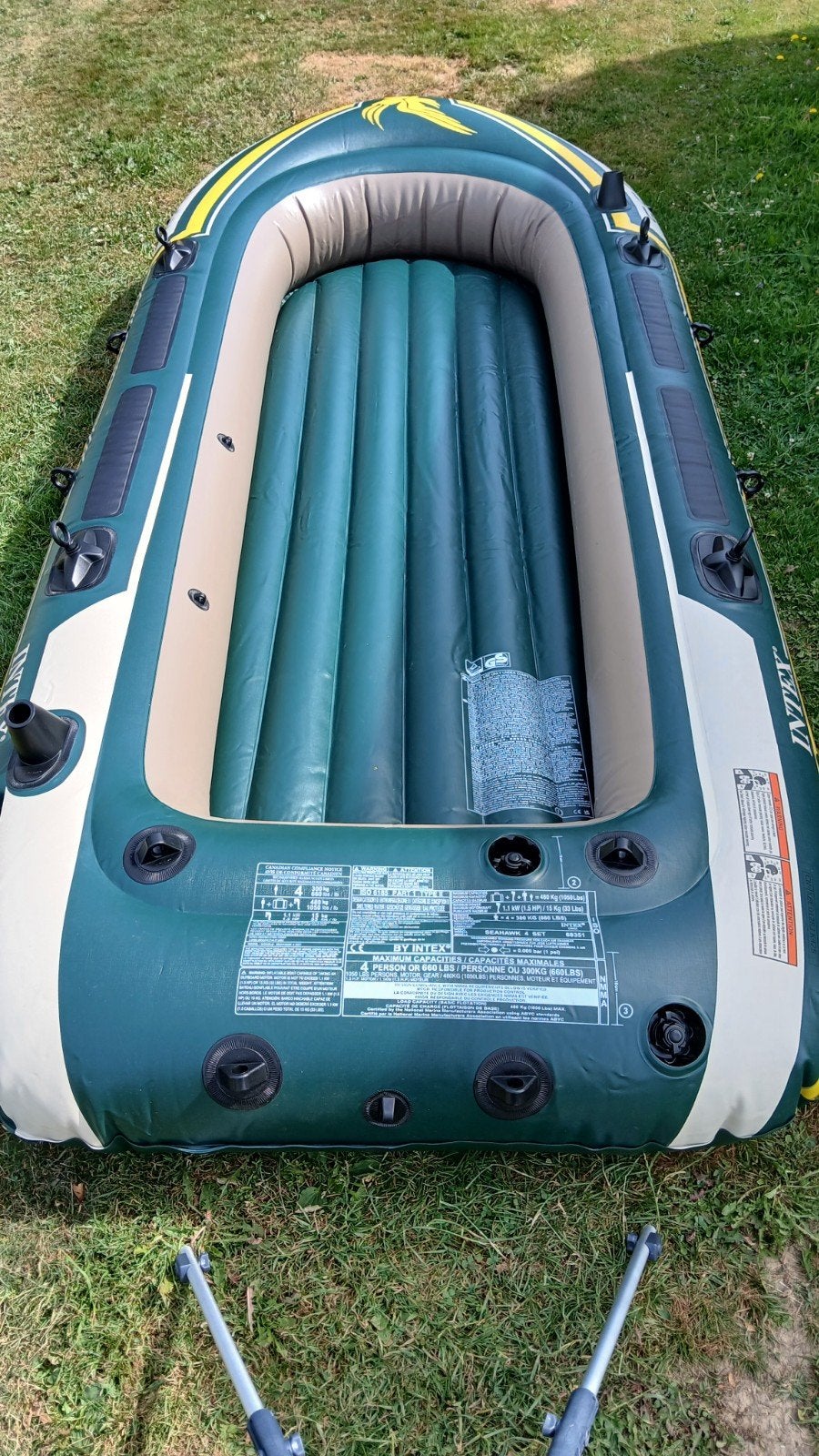 Intex seahawk 4p 3,5m complet neuf + support moteur, Sports nautiques & Bateaux, Enlèvement, PVC, Zodiac