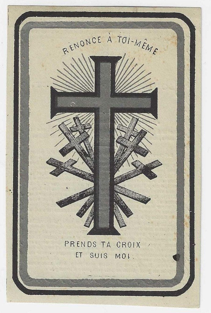 Louis Algoet, ? 1808 - Bruges 1881, Enlèvement ou Envoi, Image pieuse