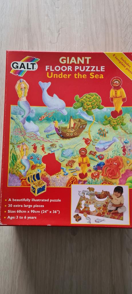 grondpuzzel onder water, Ophalen, 10 tot 50 stukjes, Gebruikt, 4 tot 6 jaar